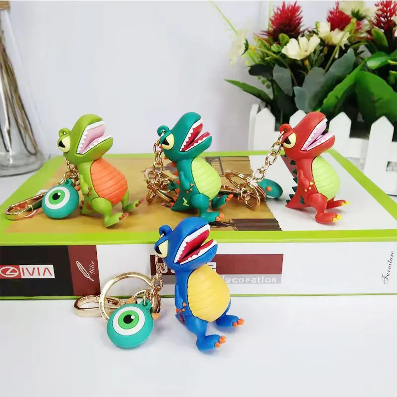 

Anime New Tyrannosaurus Kid Keychain Pendant Cute Bared Teeth Dinosaur Key Chain Car Bag Wholesale Keyring