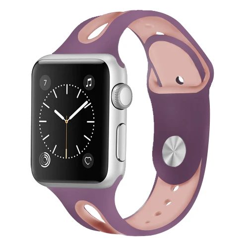 purple pink sand Спортивный ремешок для apple watch pulseira apple watch 4, 3, 5, ремешок 44 мм, 40 мм, iwatch band 42 мм, 38 мм, браслет correa, ремешок для часов - Цвет ремешка: purple pink sand