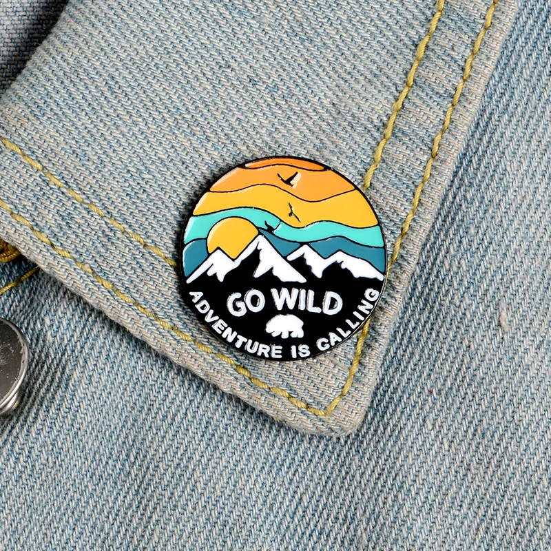 Эмалированные булавки Go Wild Adventure Is call горный полярный медведь изучение природы