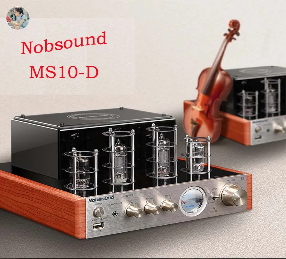 2022 Nobsound MS-10DMKⅡ 6P1 Upgraded Version Of Bluetooth Tube Amplifier Fever Sstereo Preamplifier 2*25W AC220V With Display