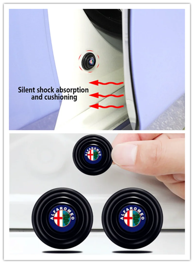 

1/2/4PCS Anti-collision Rubber Car Door Shock Pad Sound Pad Wharf shock pad for Alpha auto parts