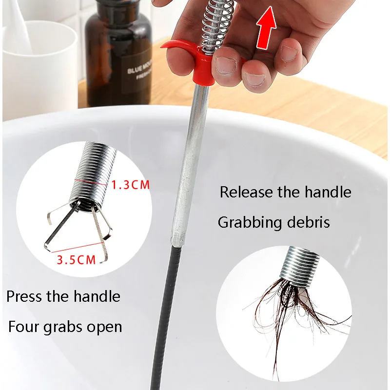 Пружинная труба 60 см инструменты для очистки канализации очистка волос палочки