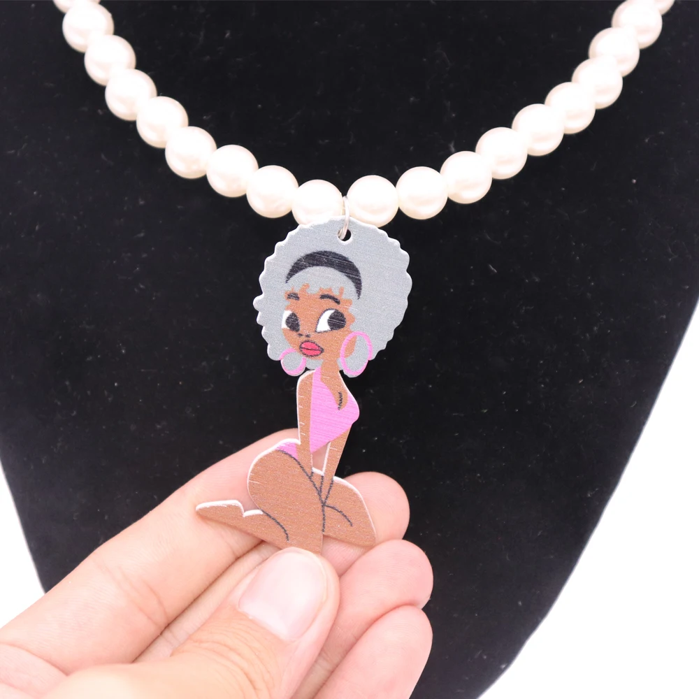 Abadon Прямая поставка Европейская АФРИКАНСКАЯ ДЕВУШКА Натуральный Деревянный