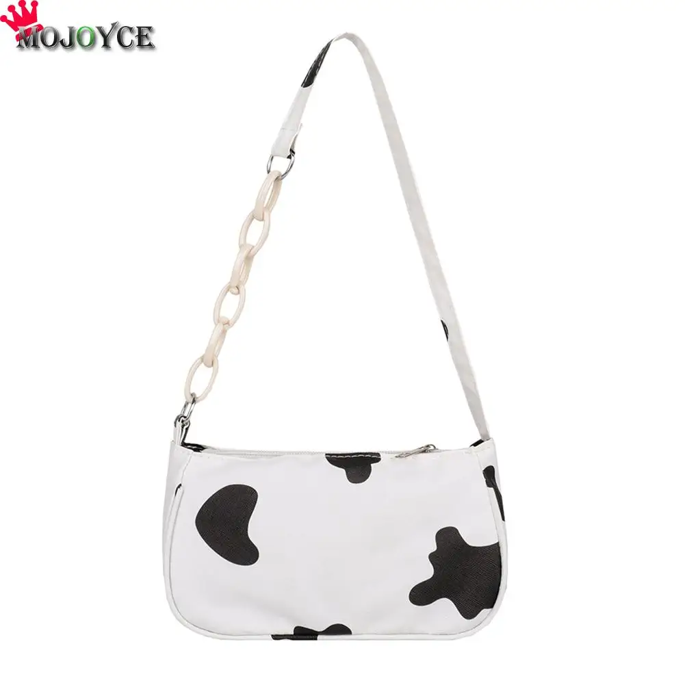 

Fashion Exquisite Shopping Bag Cow Print Women PU Leather Shoulder Bag Casual Portable Underarm Shopping Pouch