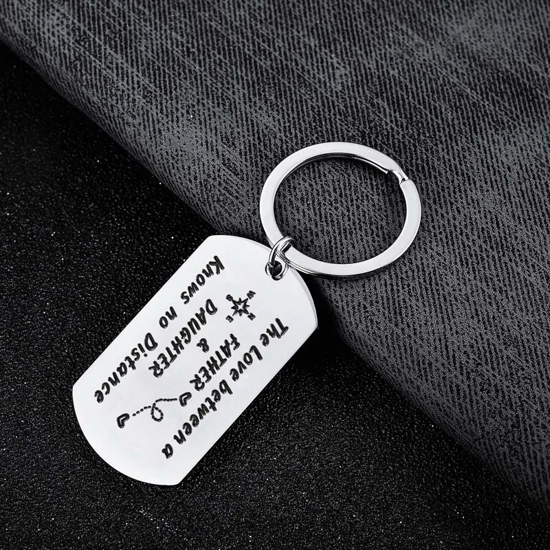 Брелки для ключей любовь между отцом и дочерью не знают дальности подарок на день