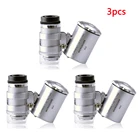 1-5 шт. 60x Мини карманный светодиодный УФ Ювелир лупа-микроскоп стеклянная Ювелирная лупа Прямая поставка лупа