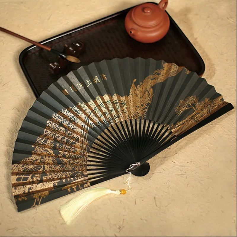 

Бамбуковый бумажный веер Xuan 26,5 см