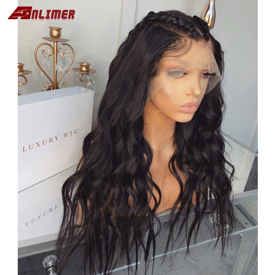 13*4 парики из натуральных волос на кружеве с детскими волосами волнистые