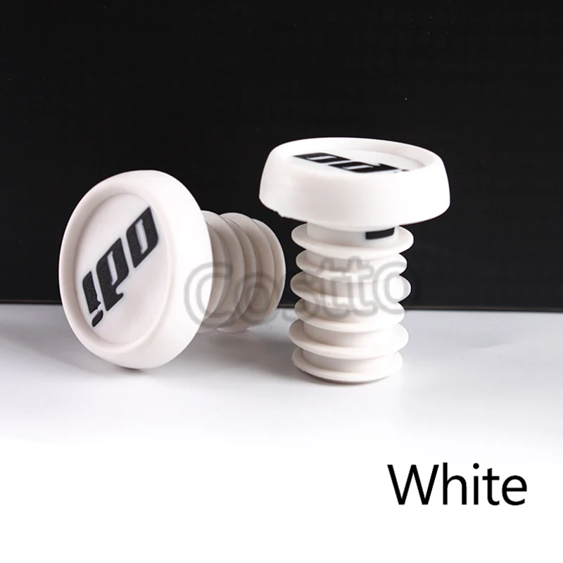 White 1 pair ODI ручка велосипедного руля концевые заглушки 1 Пара Противоскользящие Твердые колпачки руля MTB велосипед легкие бар концевые Заглушки для горный велосипед BMX и DH FR баланс автомобиля - Цвет: White 1 pair