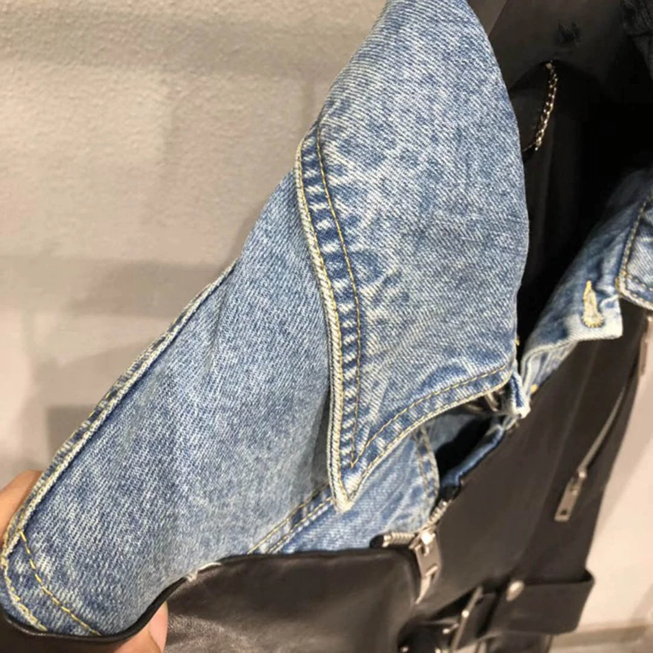 Летняя Новинка 2020 женское джинсовое модное роскошное короткое пальто Ailigou из