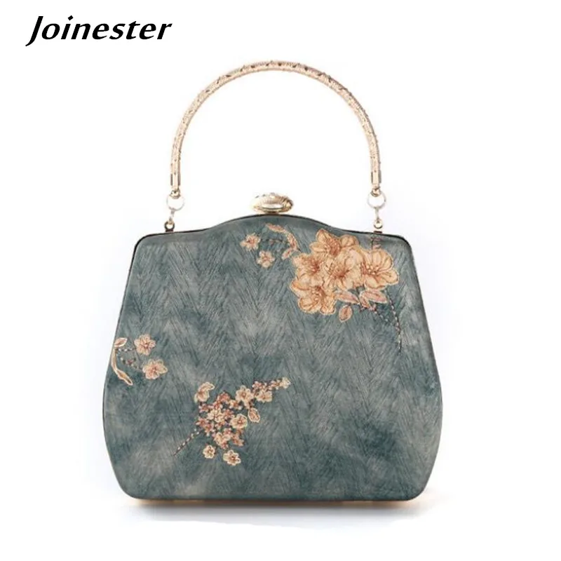 

Women Vintage Clutch Bags Metal Frame Evening Bag Wedding Prom Party Cocktail Bridal Clutches Chinese Style Handmade Handbags