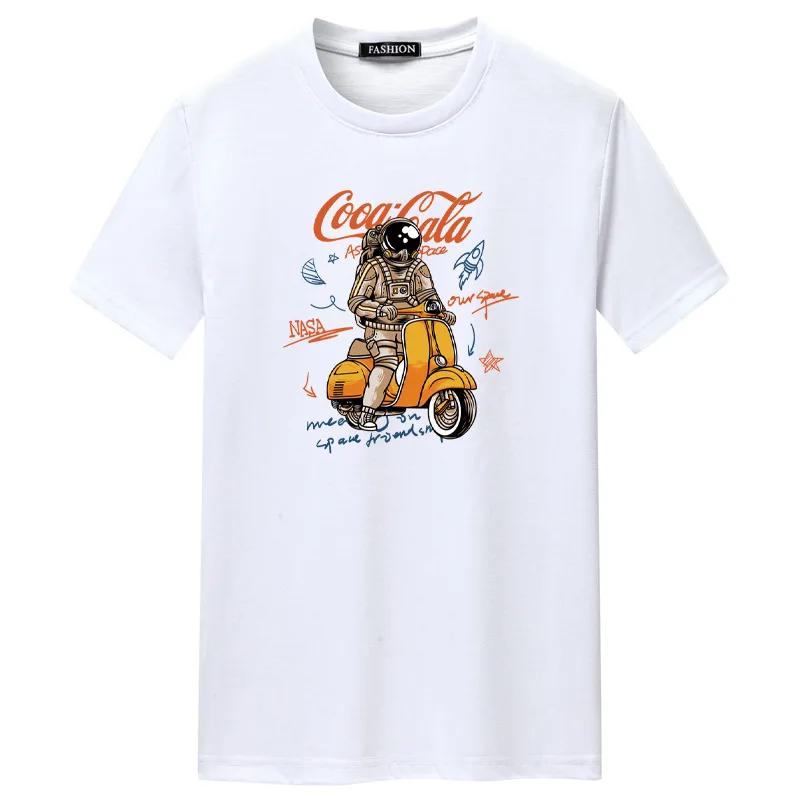 

2021 Summer New Casual Short Sleeved Tide Round Neck S-5xl Loose Plus Fat Plus Size Cotton Simple Men T-shirt Free Shipping