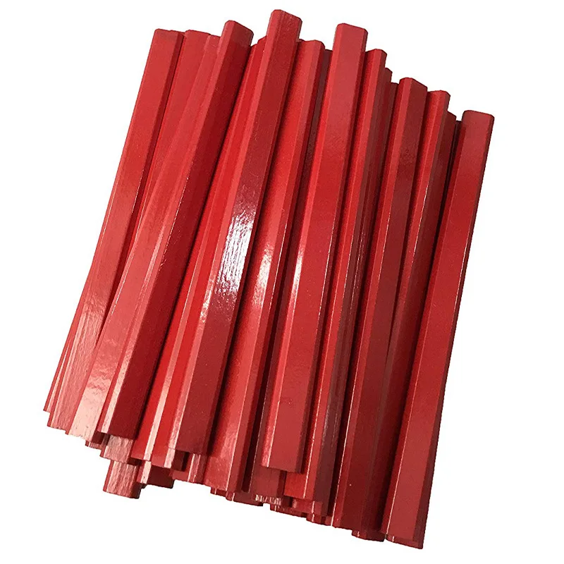 72 шт. плоские деревянные красные столярные карандаши 2 свинцово-72 графа коробка |