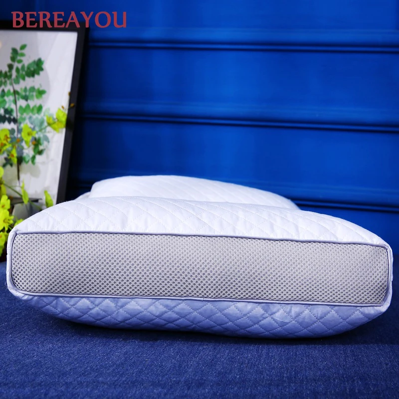 Спальные подушки гречневый хлопок Уход за шею Белая Подушка с наволочкой отель