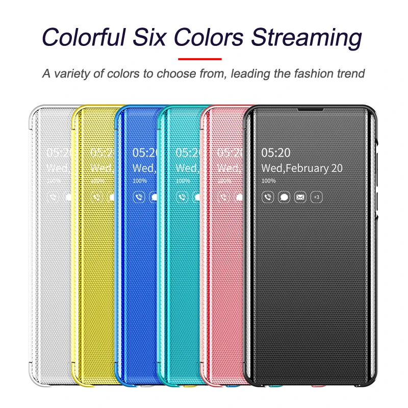 Smart Mirror Protective Filp Case For Samsung S10 5G S10E 10 9 8 Plus S7 Edge Note Pro J6 A6 A70 A50 A40 A30 Cover |