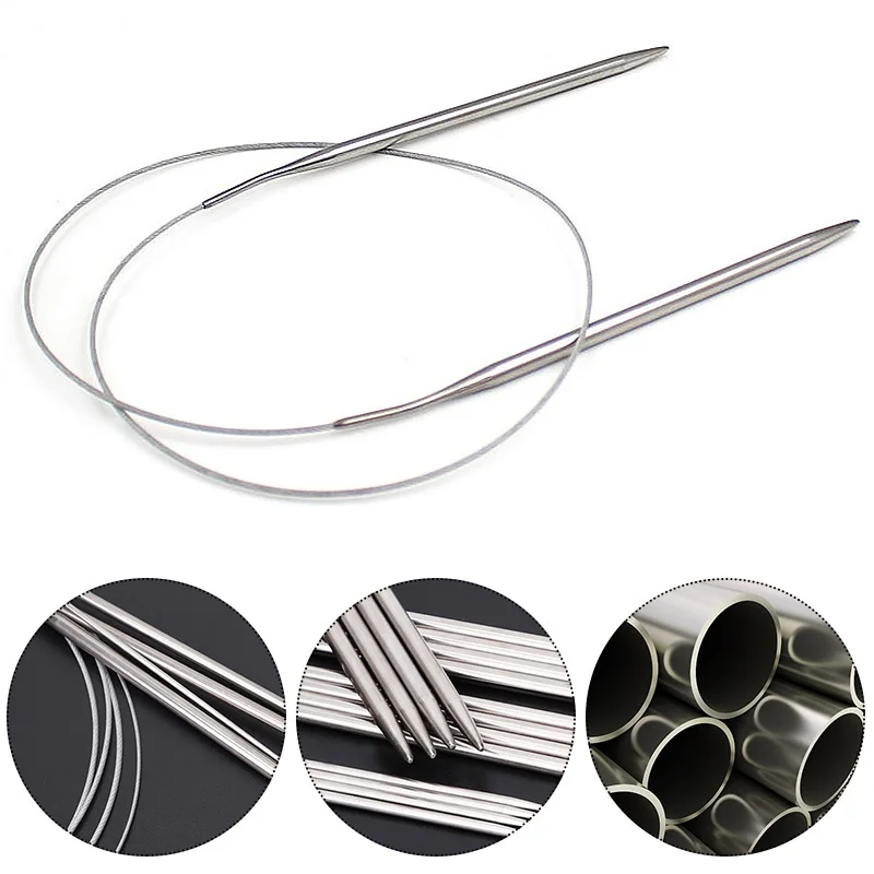 

120cm Knitting Needles Stainless Steel DIY Crochet Needle Weaving Crocheting High Quality Crafts