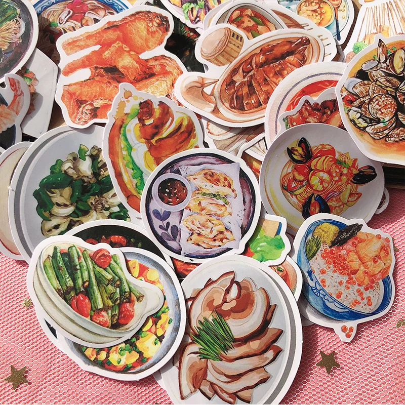 160PCS/set Food Recipe Sticker DIY Scrapbooking journal Mobile Computer Gift Sealing Diary Decoration | Дом и сад