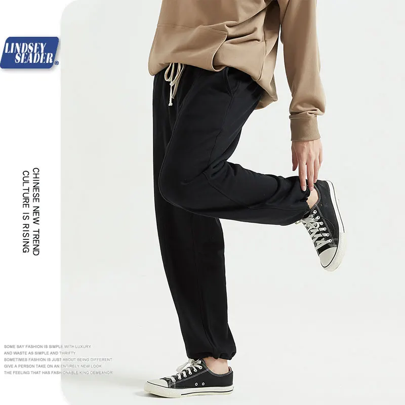 Мужские шаровары с боковыми карманами однотонные брюки-карго повседневные