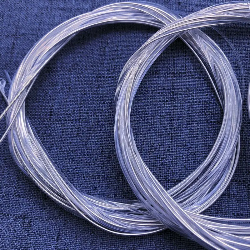 6 шт./партия гитарные струны нейлоновая молния с серебряными покрытие комплект