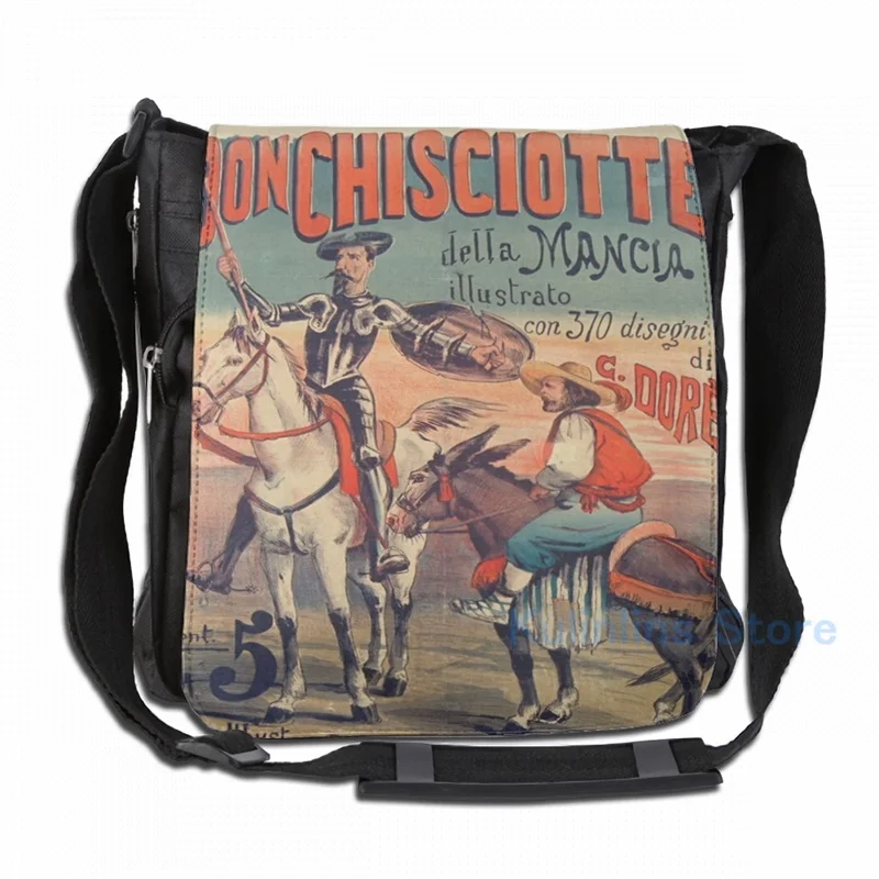 Смешная графическая печать обложки книги Don Quixote Sancho Panza USB-зарядный рюкзак для мужчин, школьных сумок для женщин, путешественников и ноутбуков.