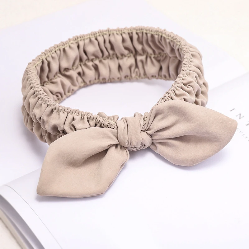 

Pleated Headbands Elastic Yoga Bandana Bow Knot Female Hair Band Hair Accessories Makeup Headwrap Cute Fresh Sweet Headbands