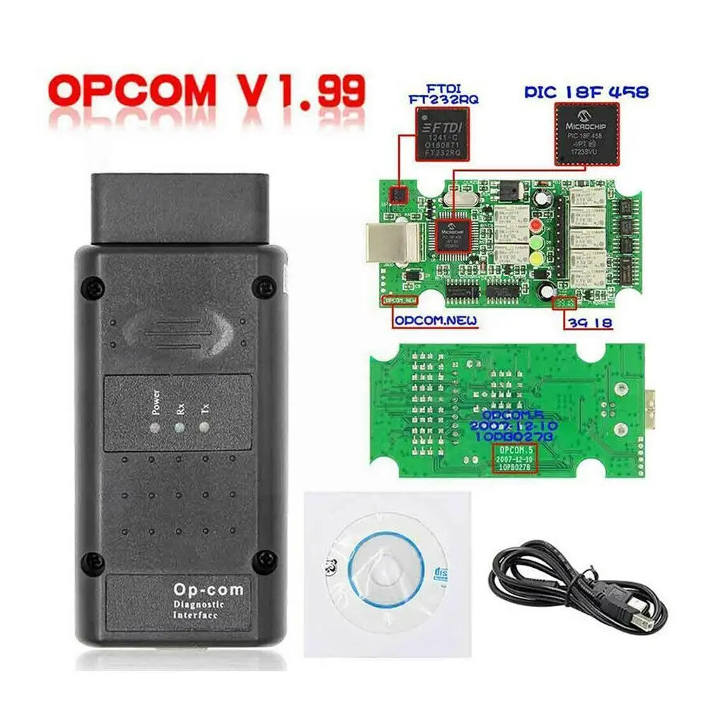 

V1.99 OPCOM V1.59 V1.70 OP COM V1.78 OPCOM V1.95 OP-COM OBD2 инструмент интерфейс для диагностики Opel CANBUS L6L1 сканер W9B5