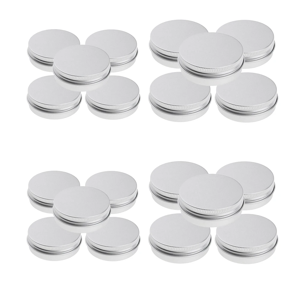 20 штук/40 100 мл Алюминий для бальзама губ горшки косметический крем Jar