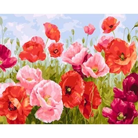 5d diy diamond painting poppies flowers cross stitch kit full drill diamond embroidery mosaic art picture home decoration