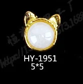 HY-1951 10pcs 10 шт./лот, сплав дизайн ногтей 3d плоские цветы бриллианты жемчужные ювелирные изделия Стразы украшения для ногтей - Цвет: HY-1951 10pcs