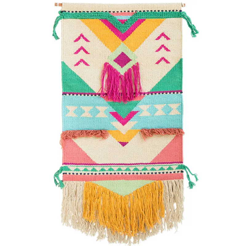 Ins бахрома скандинавский ручной тканый настенный гобелен кисточка для