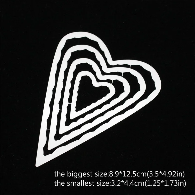 Wonky строчки Prim Hearts Металлические трафареты для сделай сам Скрапбукинг/фотоальбом