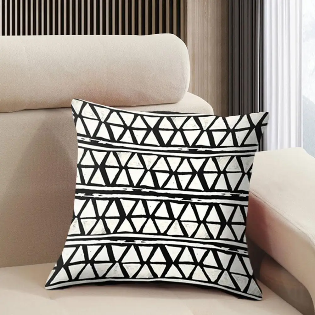 

45*45cm Single-sided Peach Skin Colorful Abstract Geometric Art Pillowcase Polyester Geometric Decorative Cushion Pillowcase