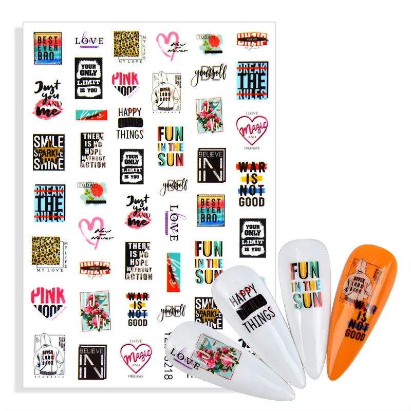 

1Pcs Cartoon Animal Brand Nail Art Stickers Anime Cat Dog Wolf Zebra Tiger Butterfly Nail Art Decoration Repair Accessories