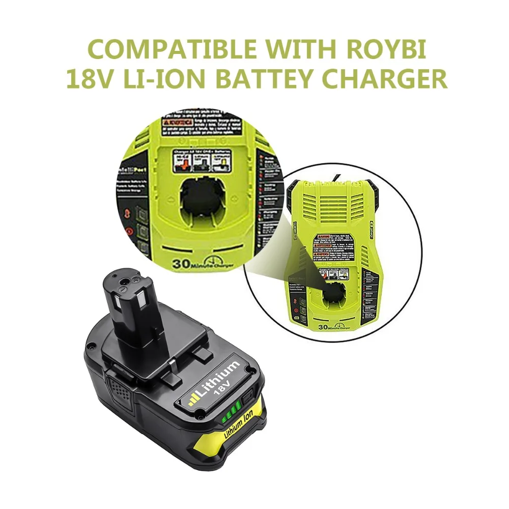 Bonacell 4000 мА/ч, литий-ионный аккумулятор Перезаряжаемые Батарея для RYOBI BPL-1815 BPL-1820G BPL18151 BPL1820 P102 P103 P104 P105 P106 P107 P108 L5
