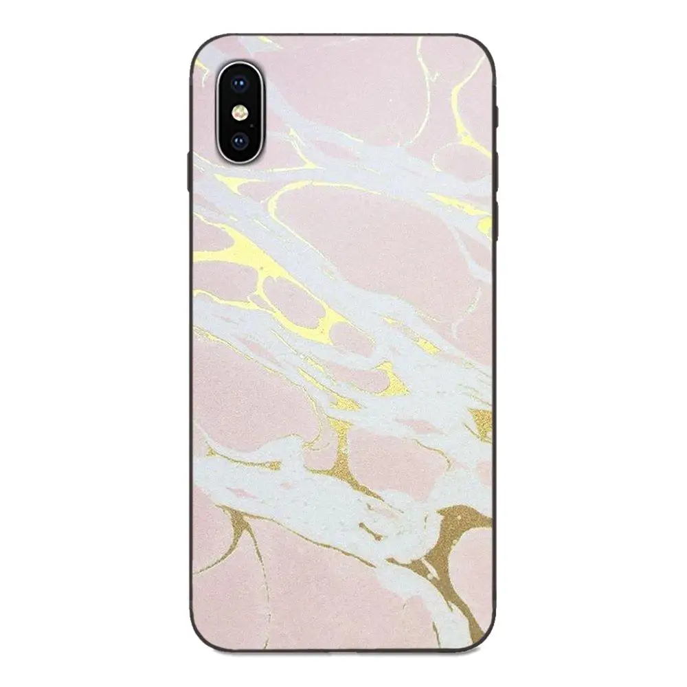 as picture Мягкий Силиконовый ТПУ Черный Твердый чехол для Apple iPhone 4 4s 5 5S SE 6 6S 7 8 Plus X XS Max XR Модный Золотой Мрамор - Цвет: as picture