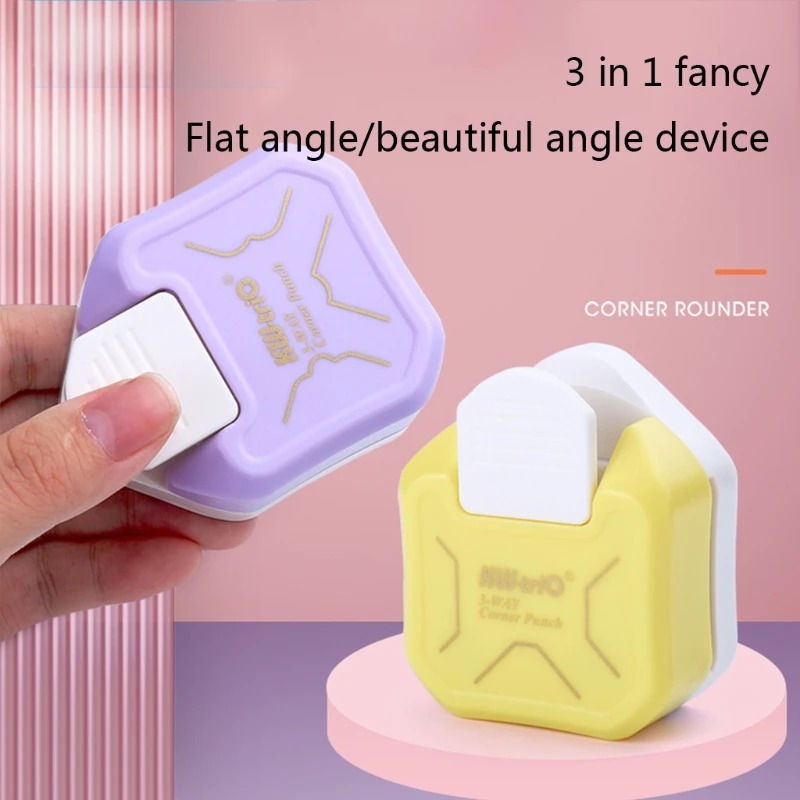 

Mini 3 in 1 Flat Fancy Corner Rounder Punches 3 Way Corner Cutter for Scrapbooking Paper Craft Laminate DIY Projects