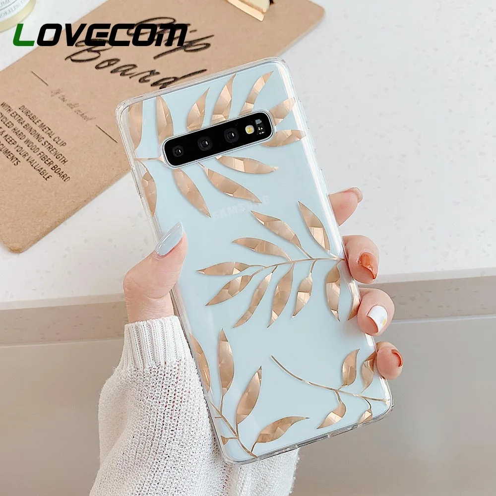 Чехол LOVECOM для телефона Samsung S10 S9 S8 Plus Note10 Pro Note 9 прозрачный мягкий
