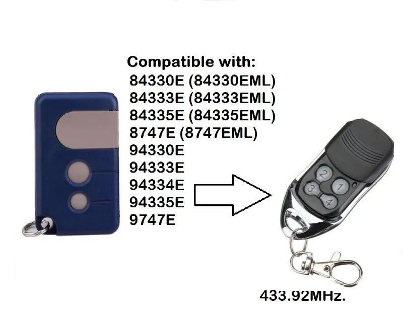

for 94335E Replacement Remote Control Garage door remote control 433.92mhz transmitter