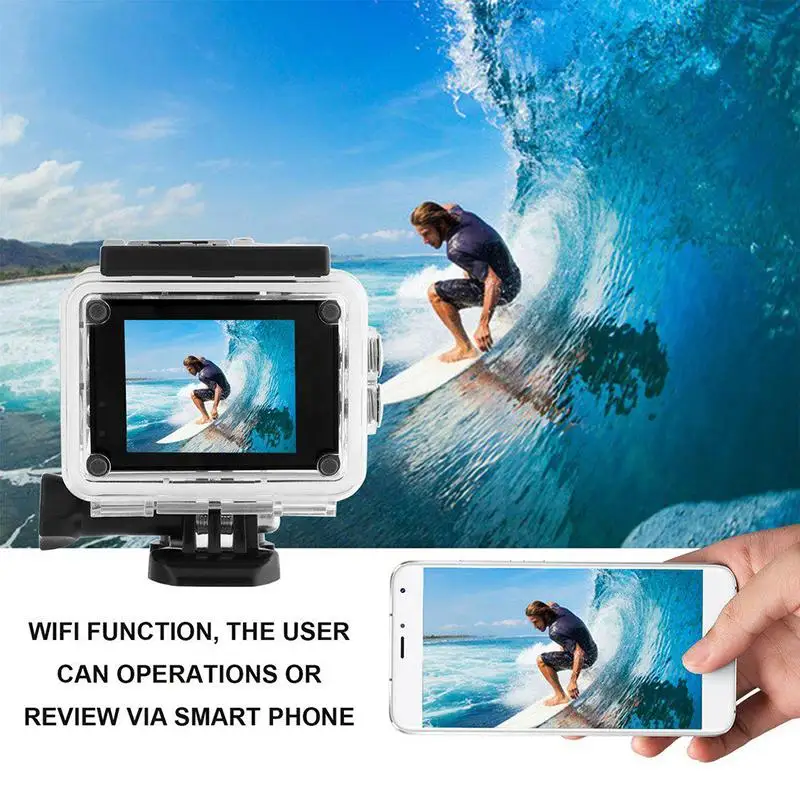 Pаспродажа Экшн-камера H9R / H9 Ultra HD 4K, 30 м, водонепроницаемый экран 2,0 дюйма, 1080p, Спортивная камера Go Extreme Pro