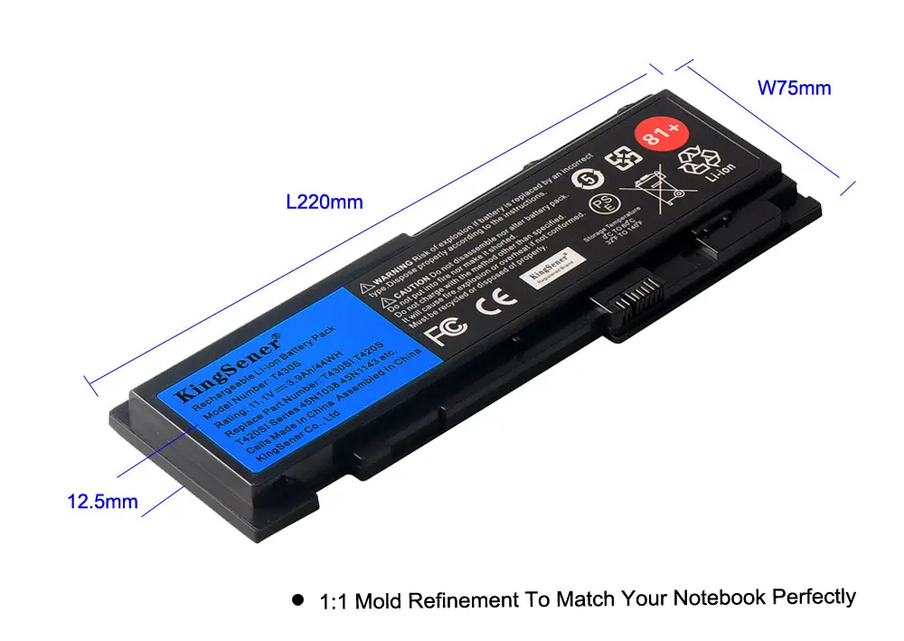 Аккумулятор KingSener 2022 81 + для ноутбука Lenovo ThinkPad T430S T420S T420si T430si 45N1039 45N1038 45N1036 42T4846 42T4847