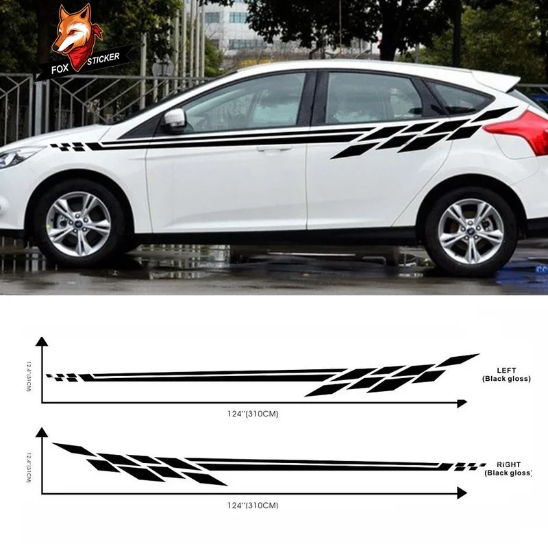 Автомобильные гоночные Черные Аксессуары для стайлинга автомобилей 122 виниловые