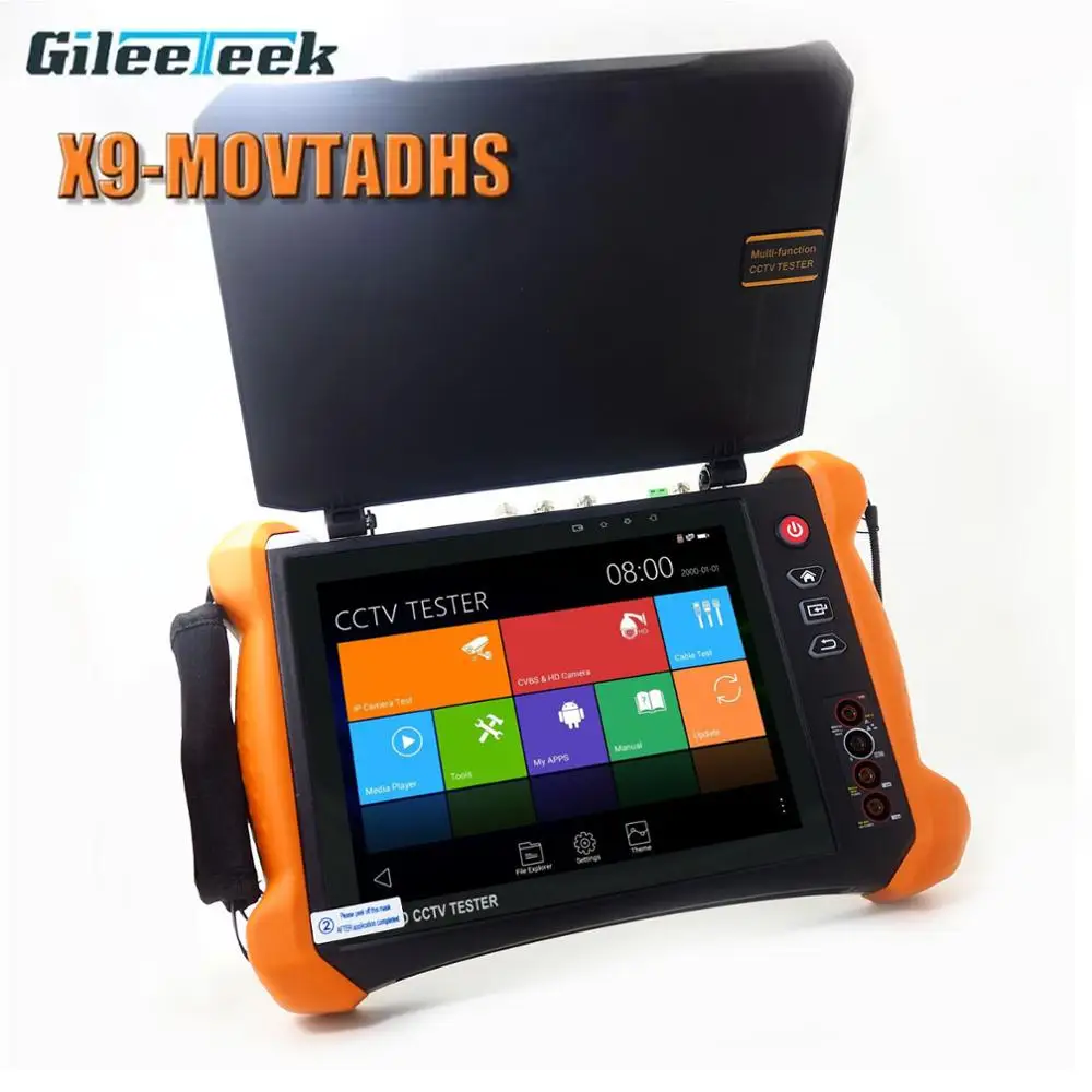 Тестер X9ADHS IP-камеры с портом POE 8MP TVI CVI AHD SDI CVBS CCTV монитор 8-дюймовый сенсорный экран