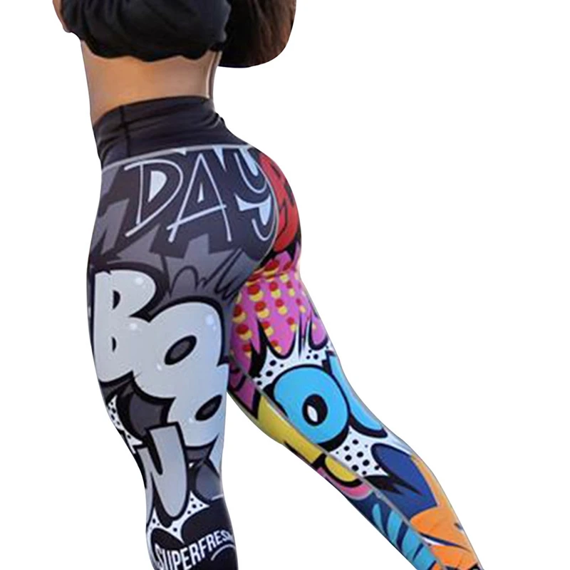 

Summer Sexy Trousers Pants Women Print Sport High Waist Legging Fitness Leggings Sport Yoga Pants