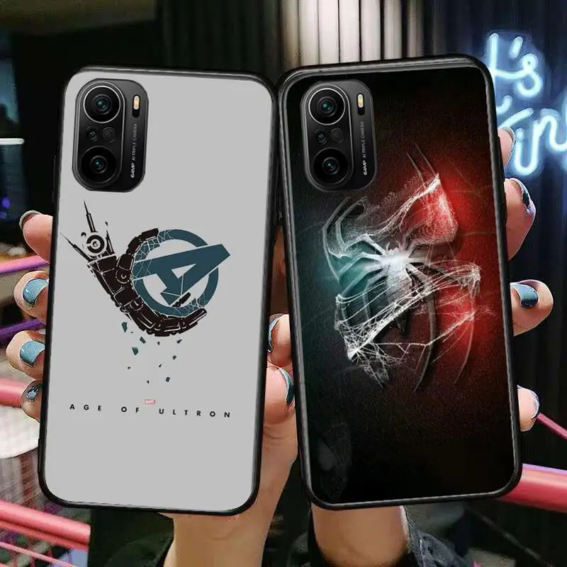 Чехол для телефона с рисунком героев Marvel xiaomi redmi POCO F1 F2 F3 X3 Pro M3 9C 10T Lite NFC Черный
