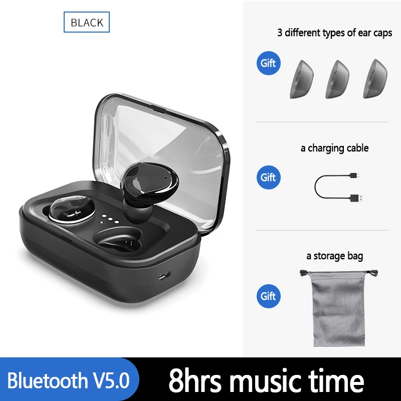 I17 Bluetooth 5 0 гарнитура невидимые мини 3D стерео наушники Hands-free шумоподавление
