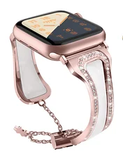 Браслет для часов apple watch из смолы 44 мм 42 мм браслет для часов iphone серия 4 3 iwatch ремешок 2 1 40 мм 38 мм браслет для мужчин и женщин - Цвет ремешка: Yunbai Pink