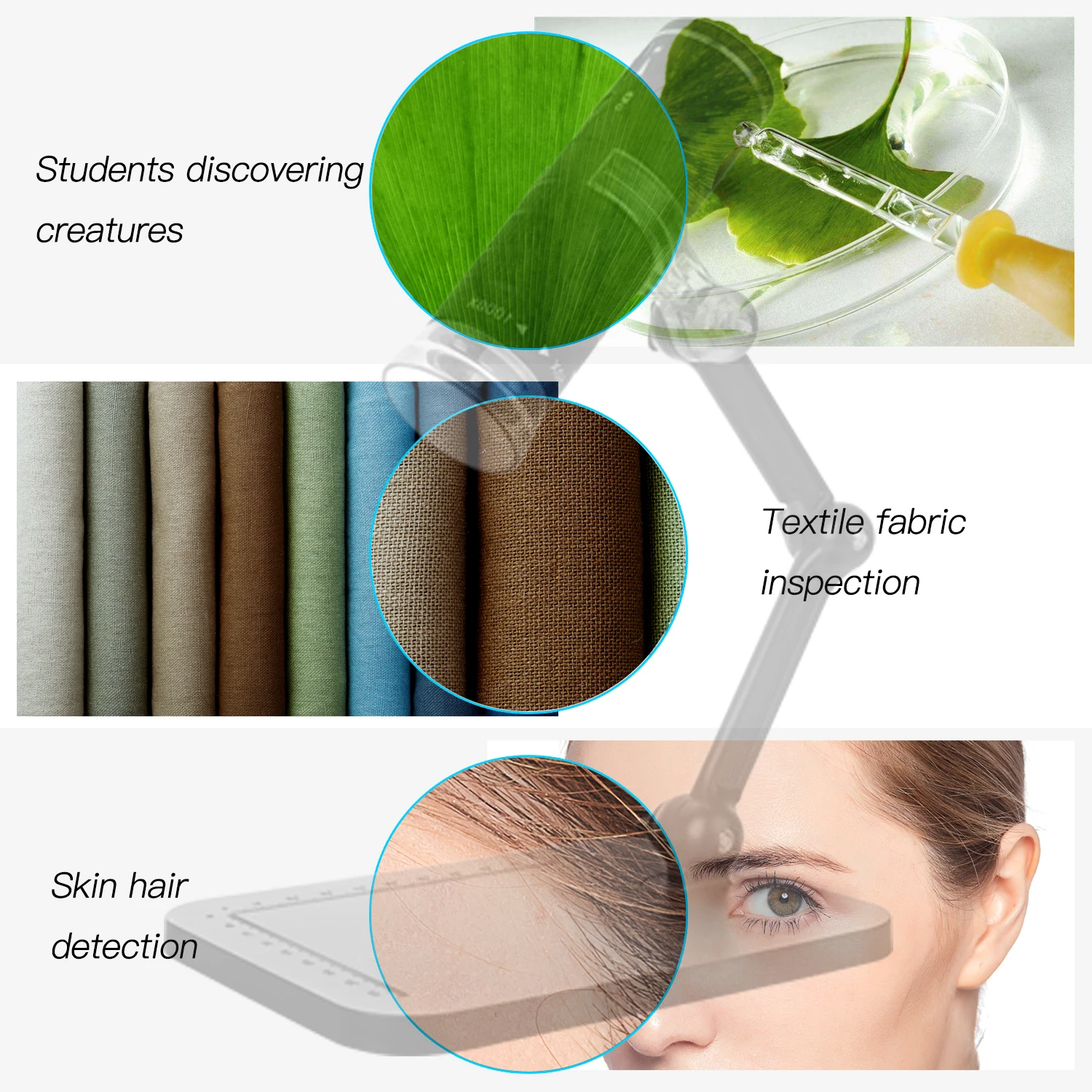 Промышленный электронный микроскоп 2 млн HD цифровой мобильный телефон WIFI 50 1000X