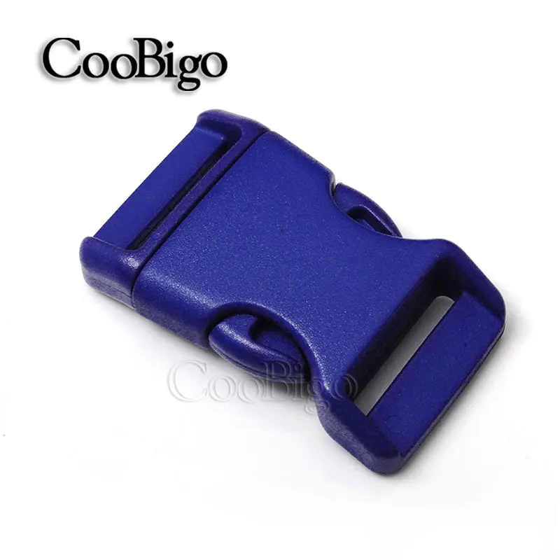 Blue 5 шт. в упаковке 3/4 ''пластиковые цветные Контурные боковые пряжки размер 20 мм для паракордовых браслетов задняя сторона 13 цветов - Цвет: Blue