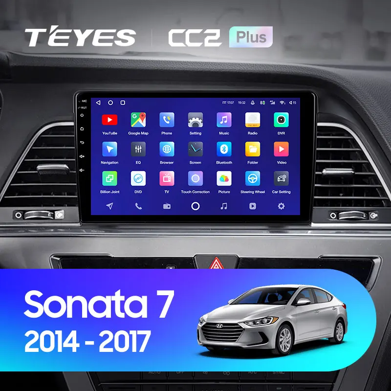 TEYES CC2L и CC2 Plus Штатная магнитола For Хендай Соната 7 LF Hyundai Sonata 2014 - 2017 Android до 8-ЯДЕР 6 +