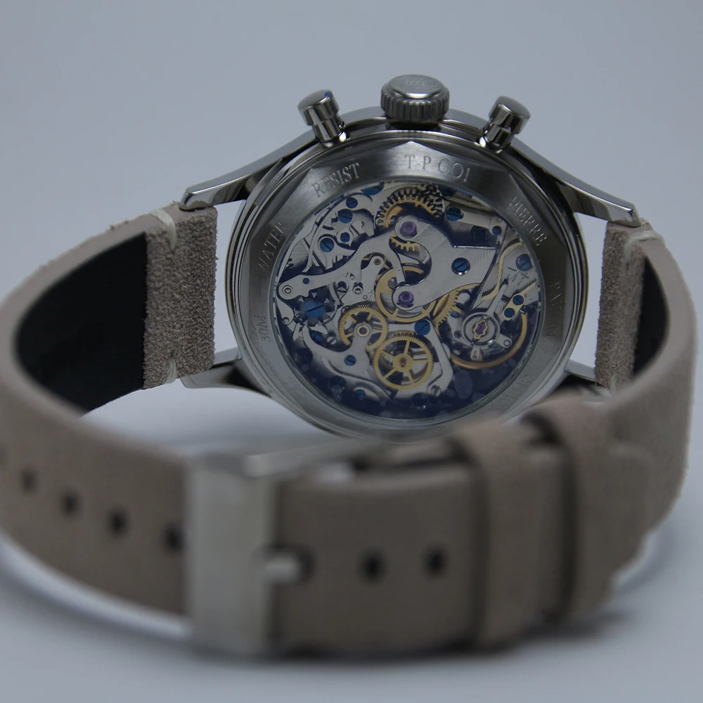 

Pilot 1963 Chronograph Mechanical Watch Mens Hand Wind 38mm ST1901 Air Force Wristwatch Stainless Steel Acrylic Doctor Clock New